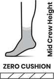 Smartwool Men's Run Zero Cushion Mid Crew Pattern Socks