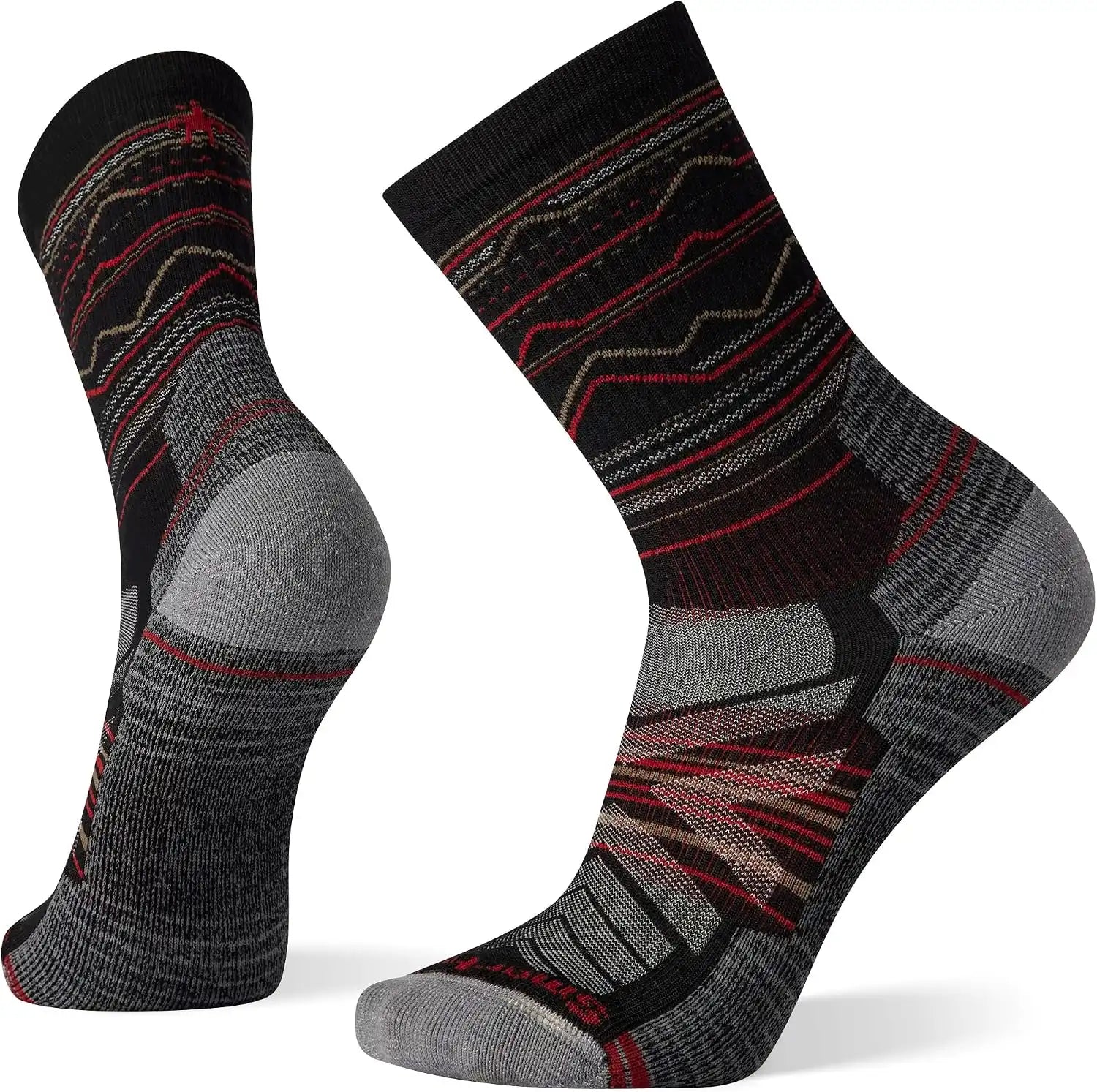 Smartwool Men's Hike Light Mountain Range Pattern Crew Socks