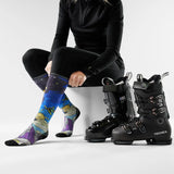 Smartwool Women's Ski Zero Cushion Galactic Ski Print Over the Calf Socks