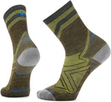 Smartwool Men's Run Zero Cushion Mid Crew Pattern Socks